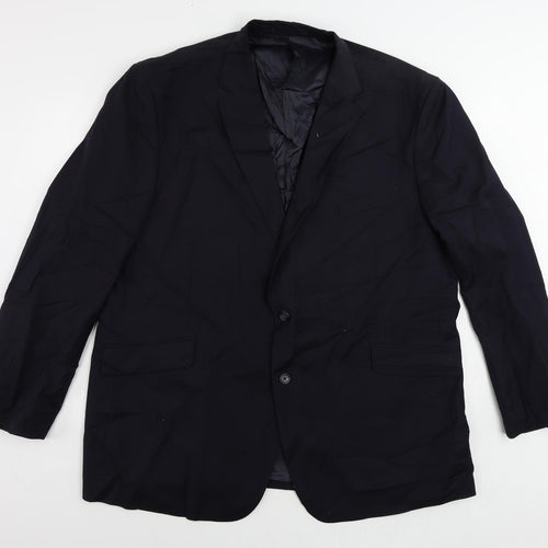 Brook Taverner Mens Blue Wool Jacket Suit Jacket Size 50 Regular