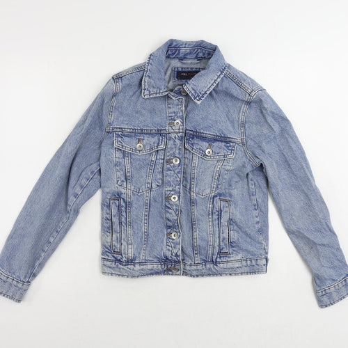 Marks and Spencer Womens Blue Jacket Size 10 Button