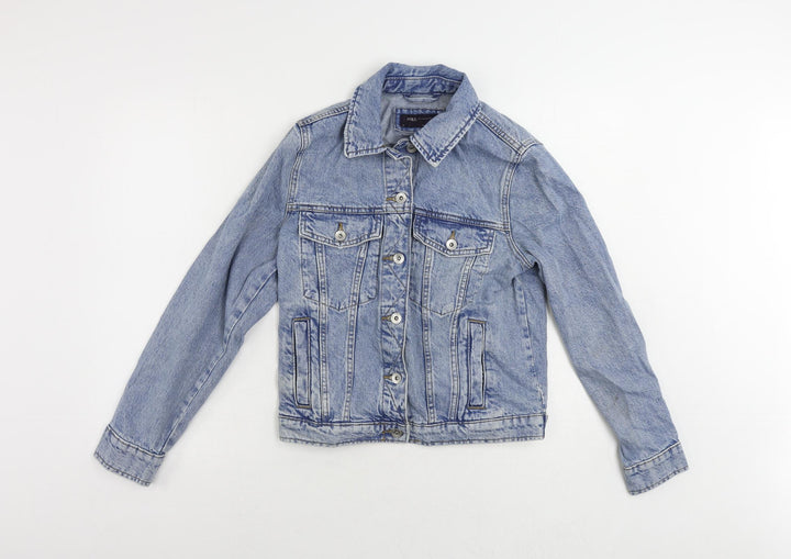 Marks and Spencer Womens Blue Jacket Size 10 Button