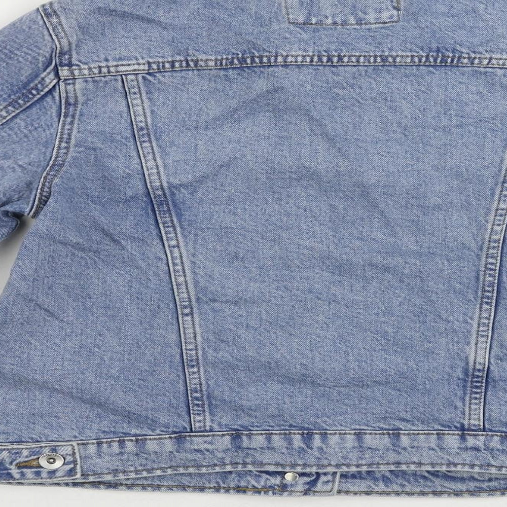 Marks and Spencer Womens Blue Jacket Size 10 Button