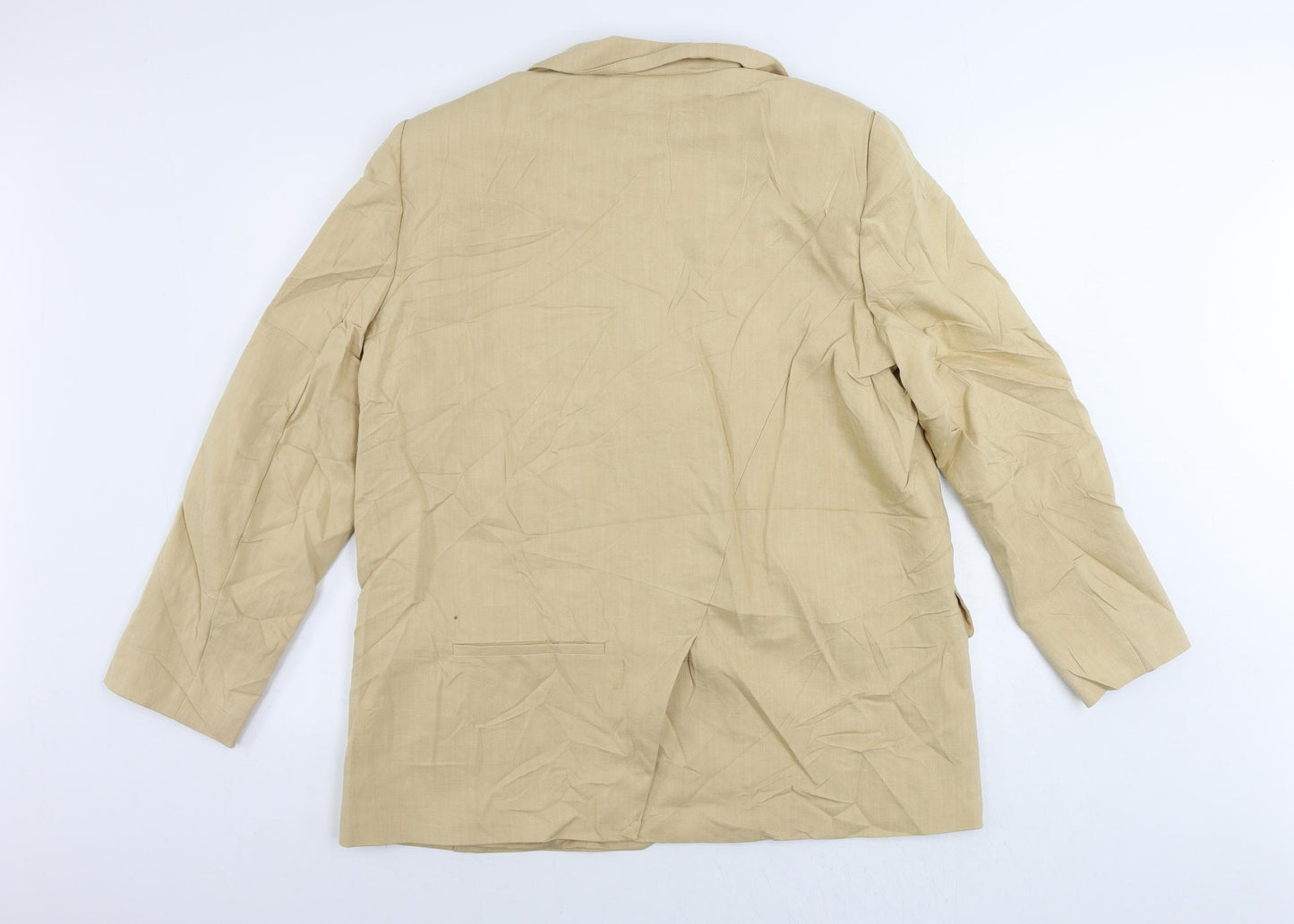 Zara Womens Beige Jacket Blazer Size XL Button