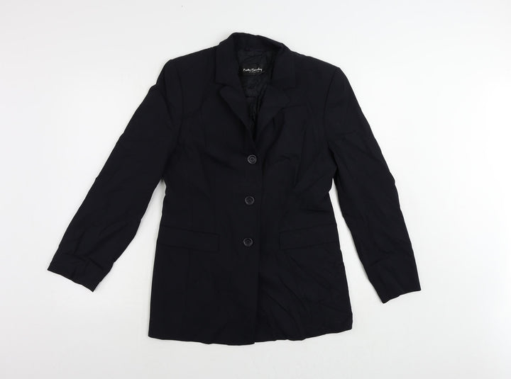 Betty Barclay Womens Blue Jacket Blazer Size 10 Button