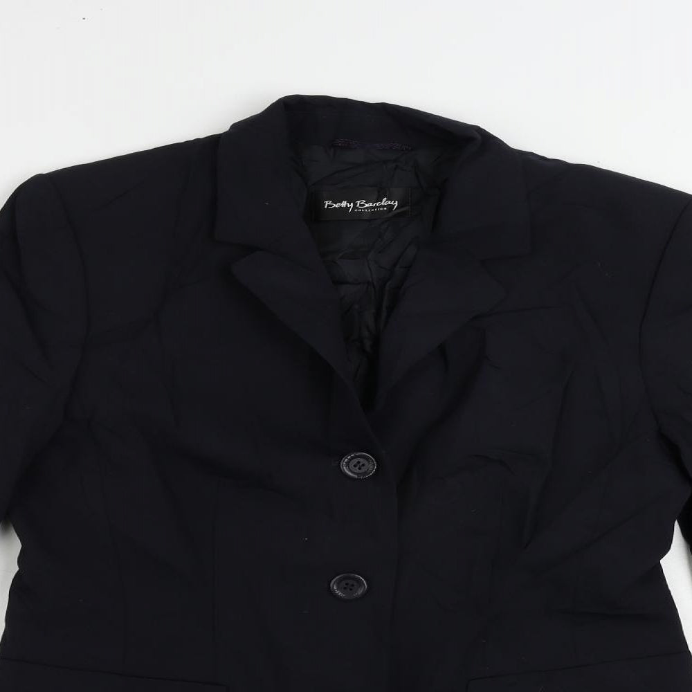 Betty Barclay Womens Blue Jacket Blazer Size 10 Button