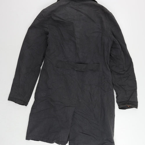 Monsoon Womens Grey Overcoat Coat Size 12 Button