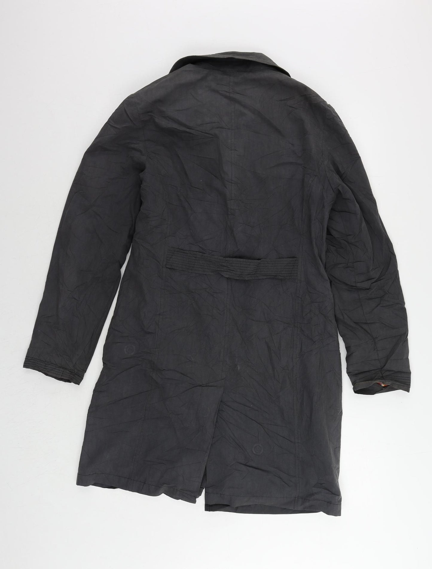 Monsoon Womens Grey Overcoat Coat Size 12 Button