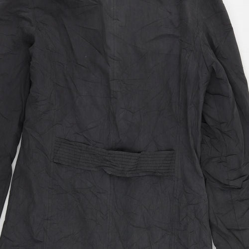 Monsoon Womens Grey Overcoat Coat Size 12 Button