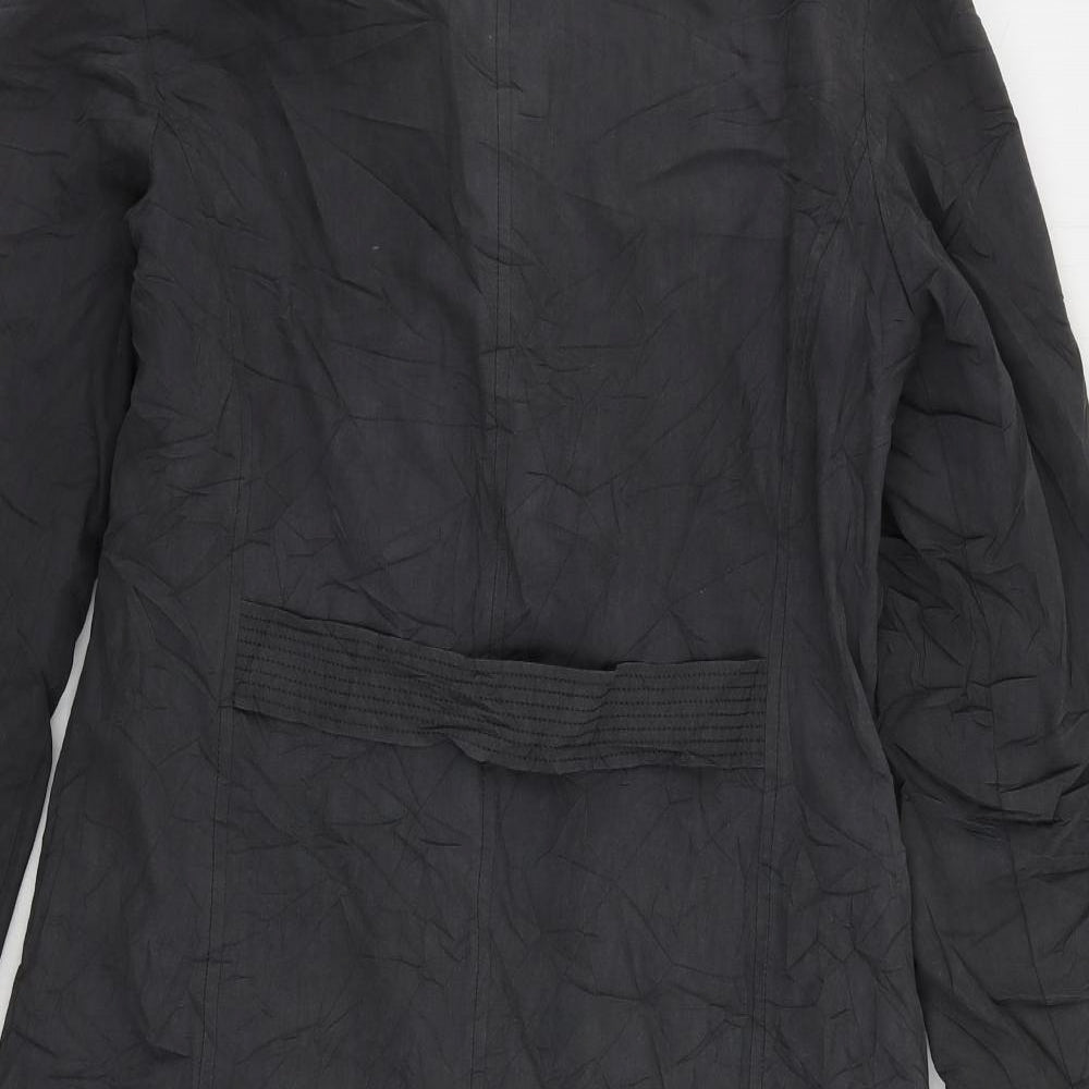 Monsoon Womens Grey Overcoat Coat Size 12 Button