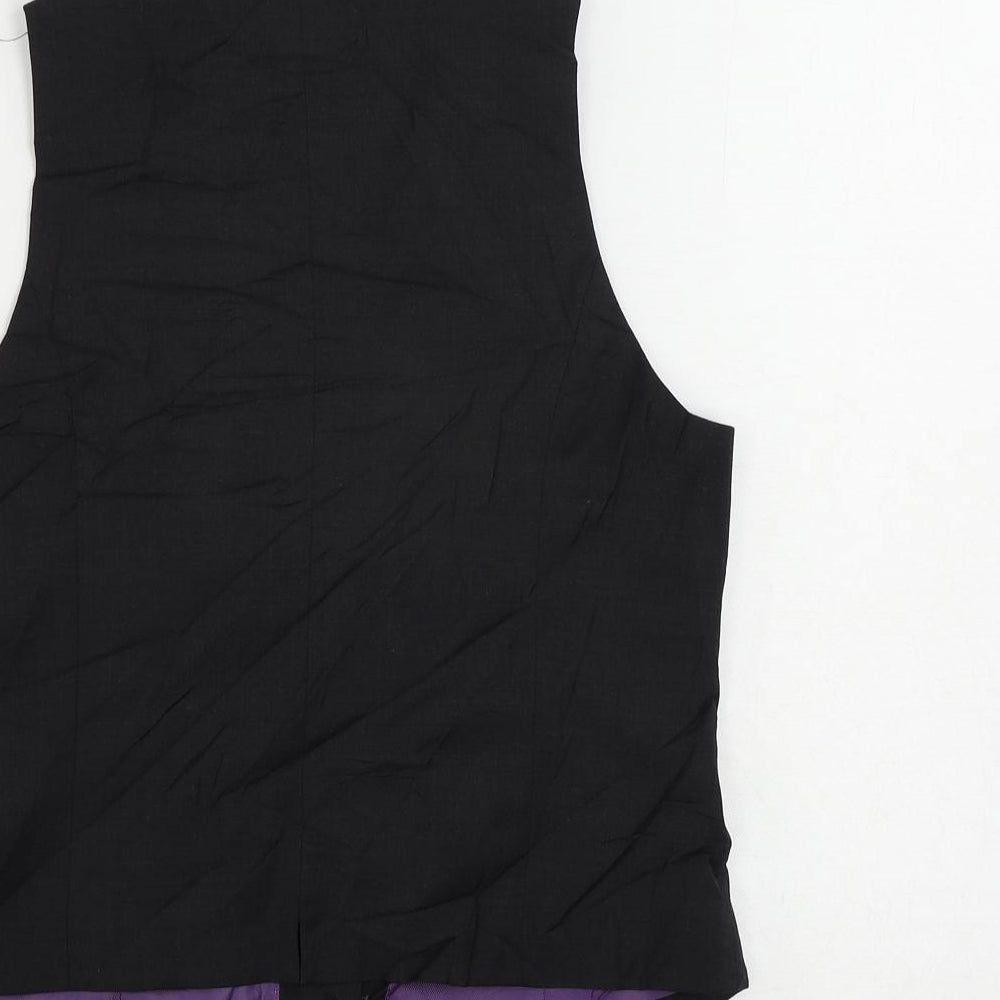 Brook Taverner Womens Black Jacket Waistcoat Size 12 Button