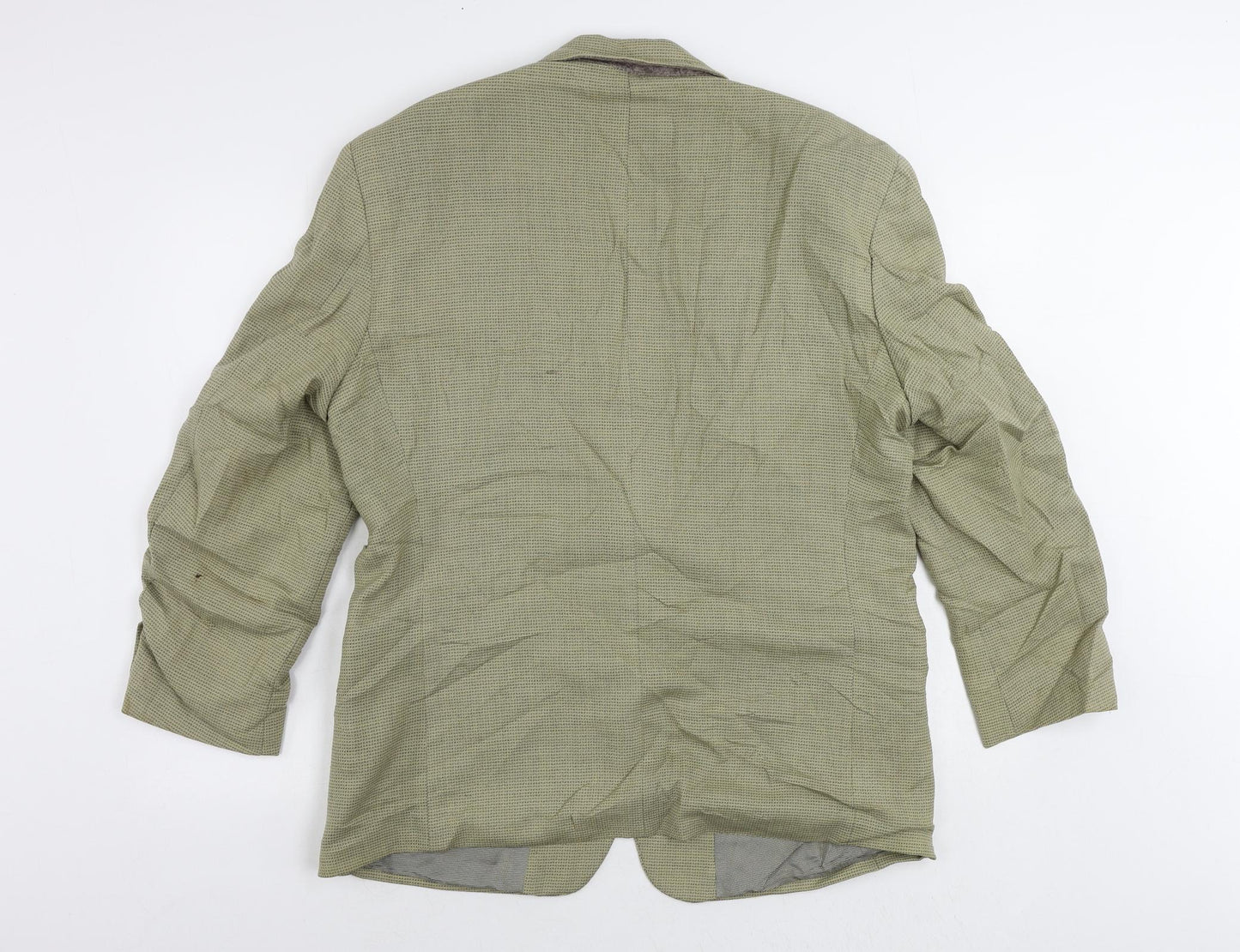 Daniel Hechter Mens Beige Geometric Wool Jacket Suit Jacket Size 42 Regular