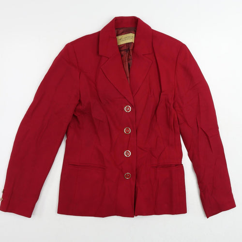 Paul Costelloe Womens Pink Jacket Blazer Size S Button