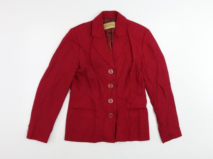 Paul Costelloe Womens Pink Jacket Blazer Size S Button