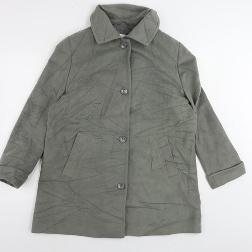 Marks and Spencer Womens Grey Overcoat Coat Size 18 Button