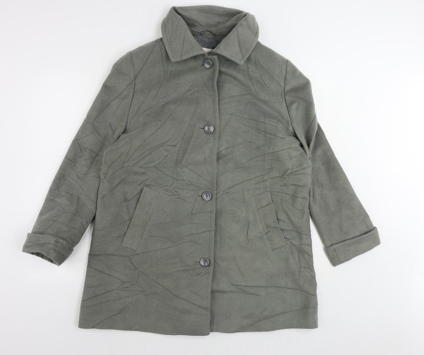 Marks and Spencer Womens Grey Overcoat Coat Size 18 Button