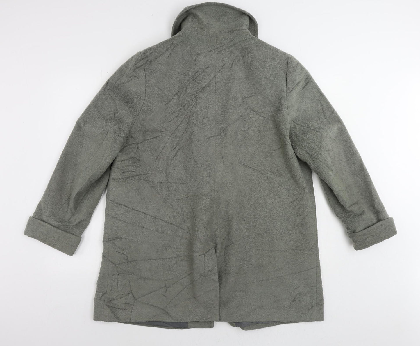 Marks and Spencer Womens Grey Overcoat Coat Size 18 Button