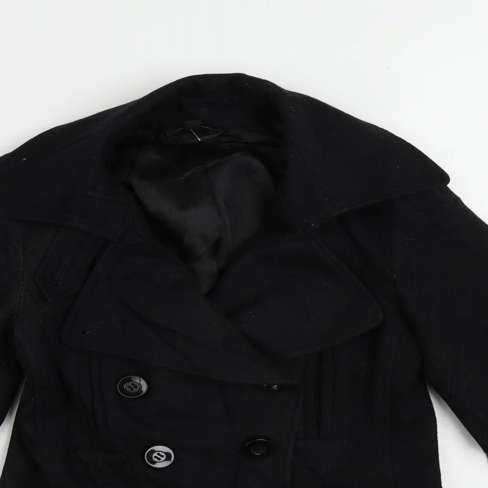 Topshop Womens Black Jacket Size 6 Button