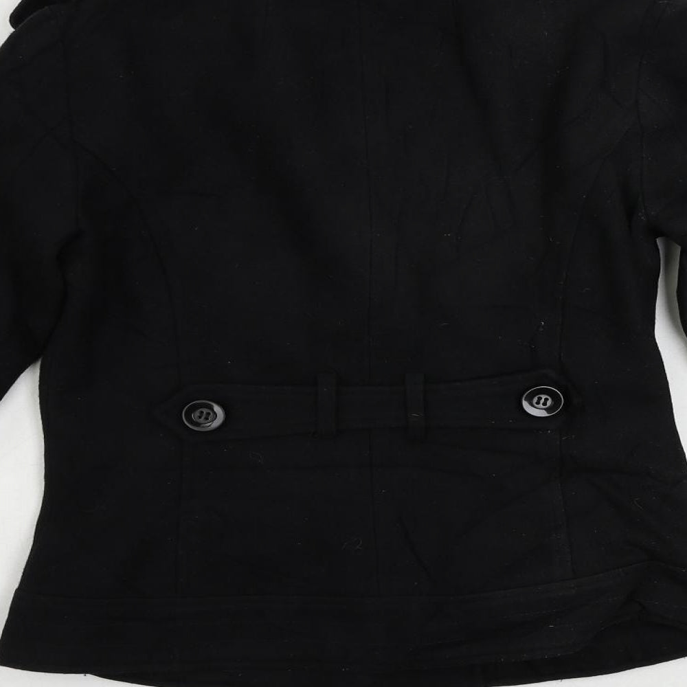 Topshop Womens Black Jacket Size 6 Button