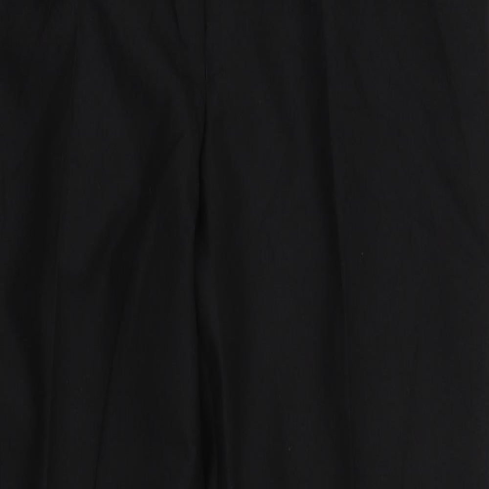 Burton Mens Black Polyester Dress Pants Trousers Size 36 in L31 in Regular Zip