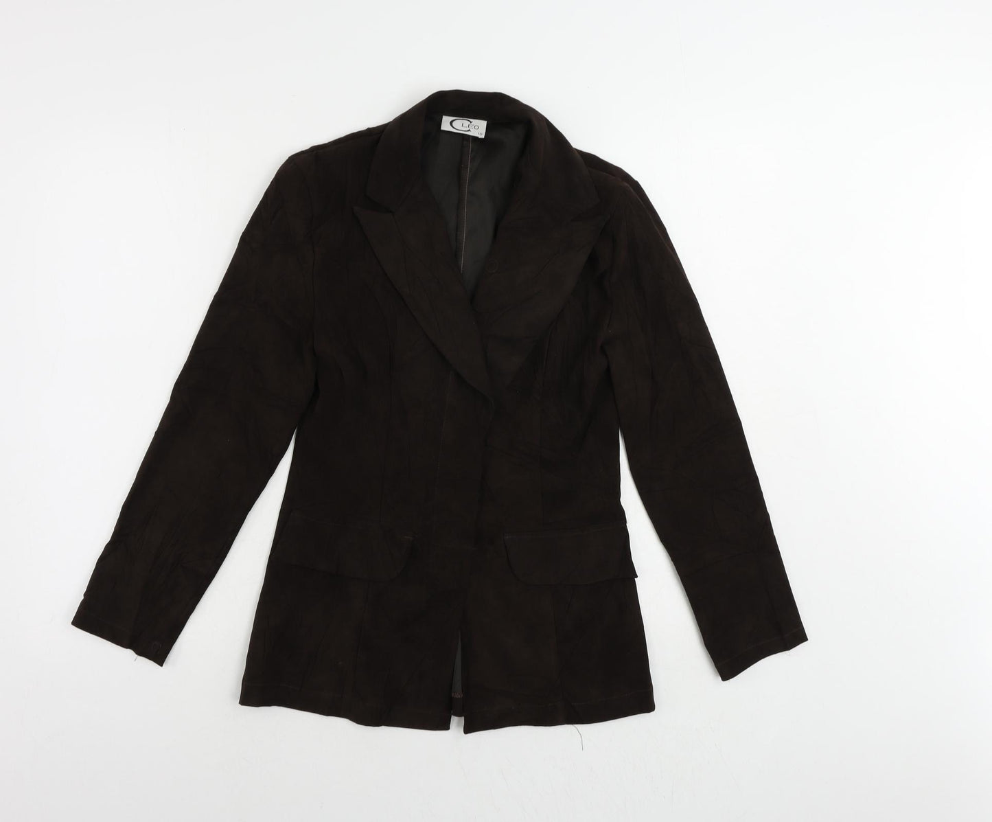 Cleo Womens Brown Jacket Blazer Size 10 Button - Vintage