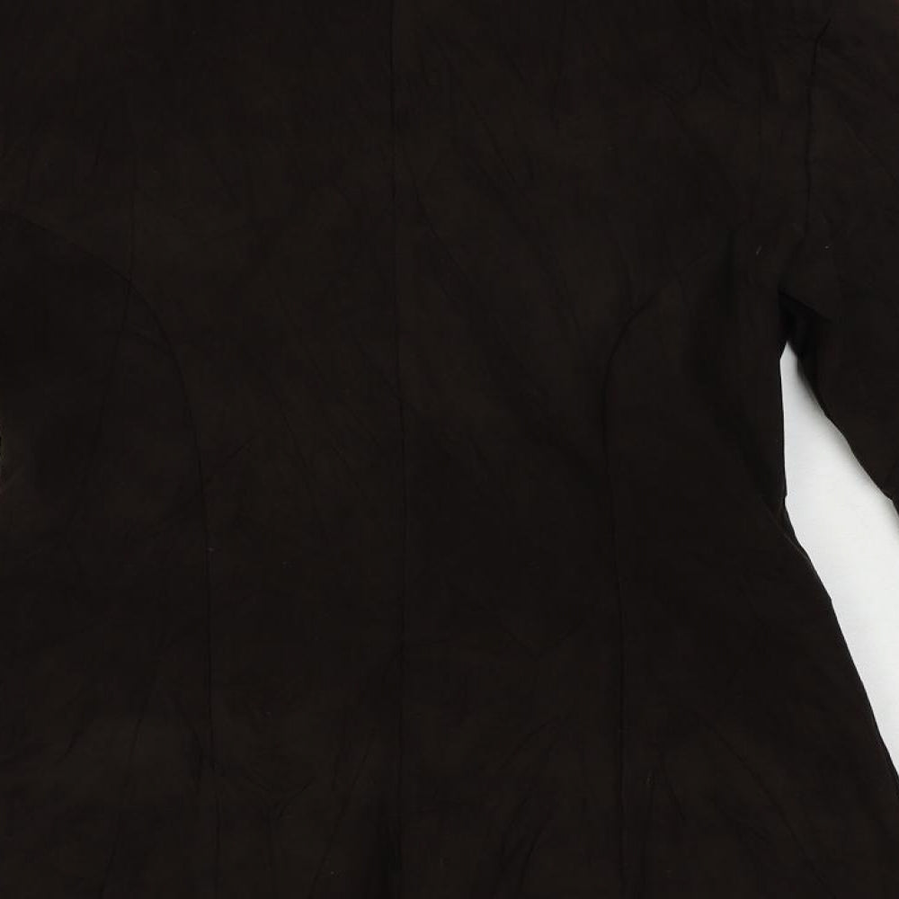 Cleo Womens Brown Jacket Blazer Size 10 Button - Vintage