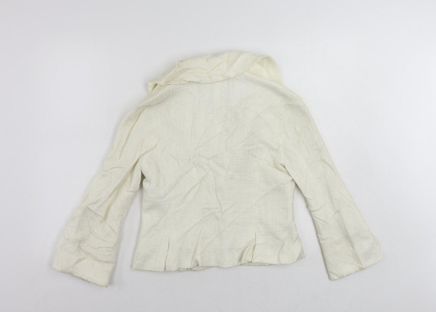 Hobbs Womens Ivory Jacket Blazer Size 10 Button