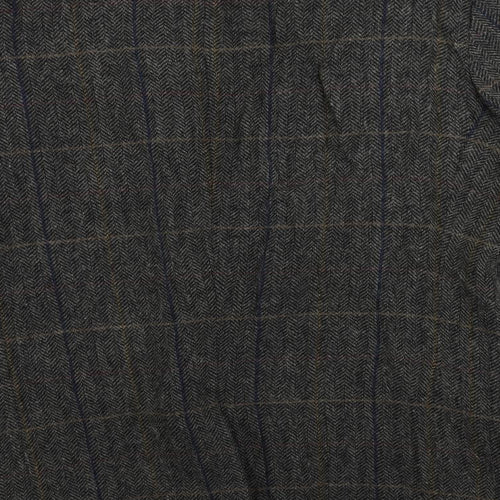 NEXT Mens Grey Herringbone Wool Jacket Blazer Size 42 Regular