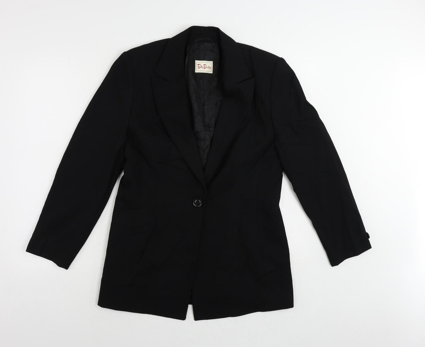 Betty Barclay Womens Black Jacket Blazer Size 12 Button