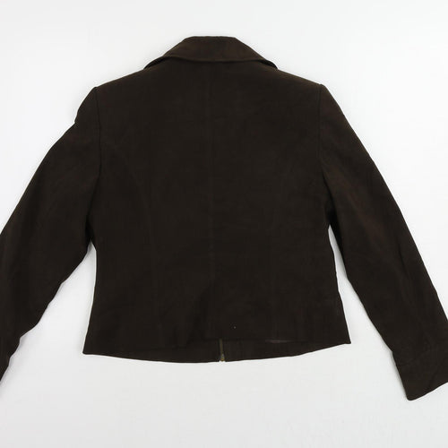 Berkertex Womens Brown Jacket Size 14 Zip - Vintage