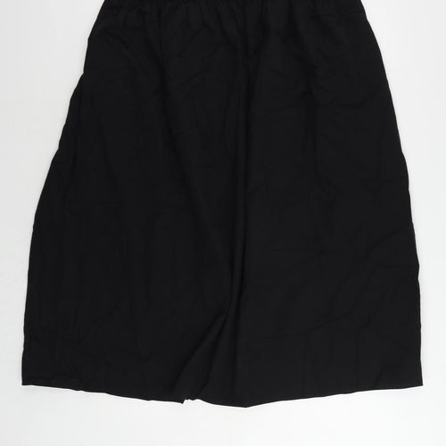 Marks and Spencer Womens Black Cotton A-Line Skirt Size 22 - Elastic Waist