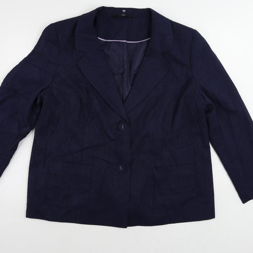 Bonmarché Womens Blue Jacket Blazer Size 22 Button