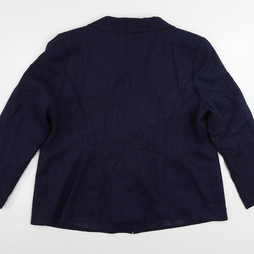 Bonmarché Womens Blue Jacket Blazer Size 22 Button