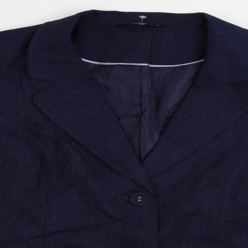 Bonmarché Womens Blue Jacket Blazer Size 22 Button