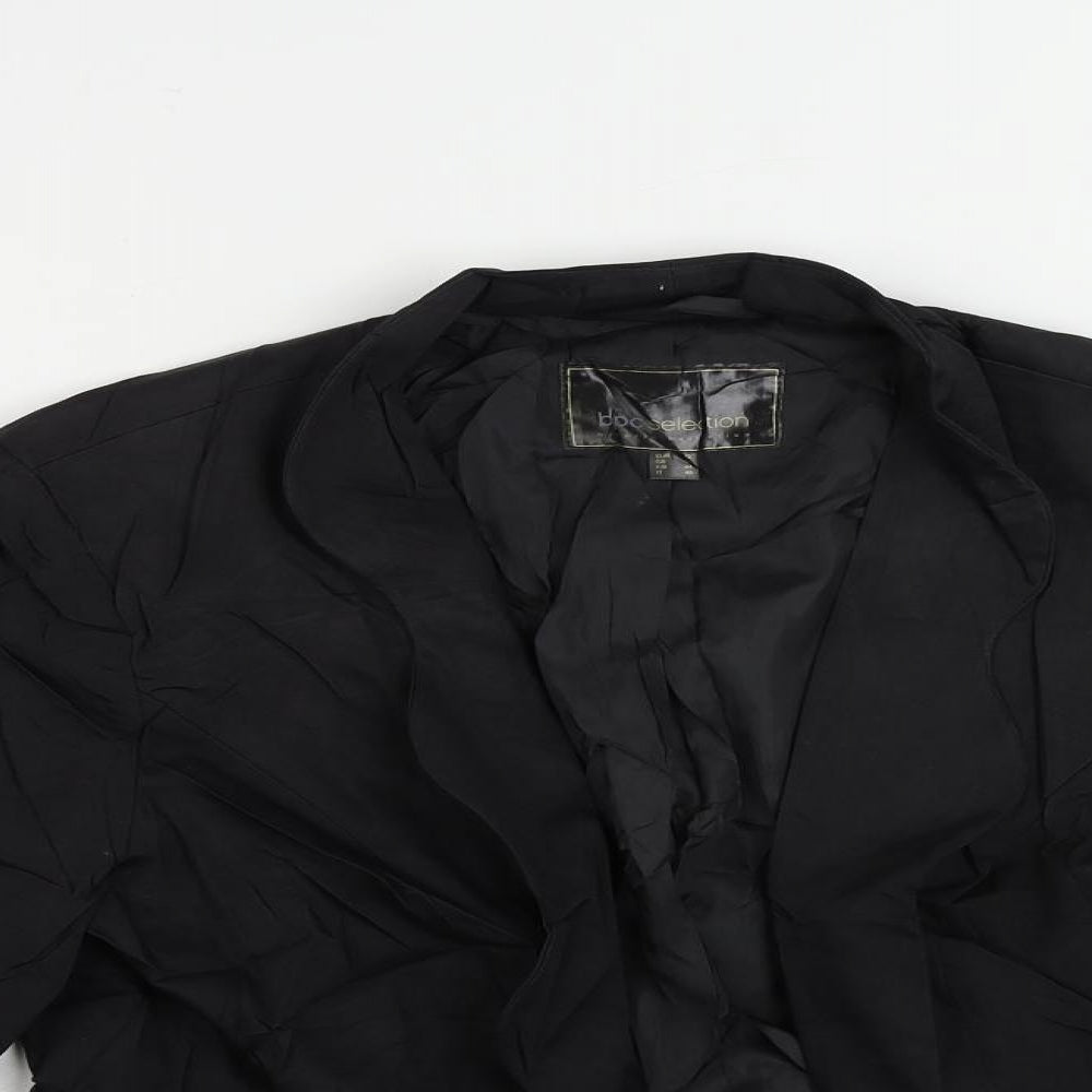 bonprix Womens Black Jacket Blazer Size 16 - Open