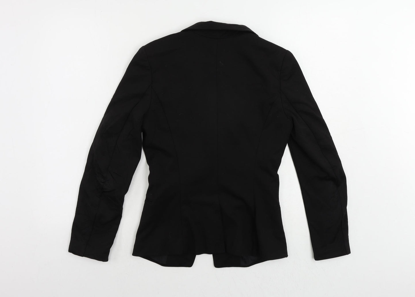 H&M Womens Black Jacket Blazer Size 6 Button