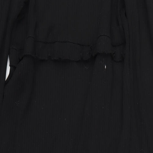 River Island Womens Black Polyester Bodycon Size 18 Square Neck Pullover