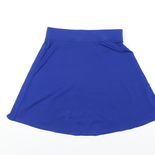 H&M Womens Blue Polyester A-Line Skirt Size S