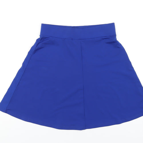 H&M Womens Blue Polyester A-Line Skirt Size S