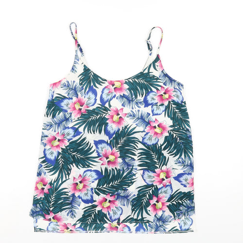 Dorothy Perkins Womens Multicoloured Floral Polyester Camisole T-Shirt Size 6 Round Neck