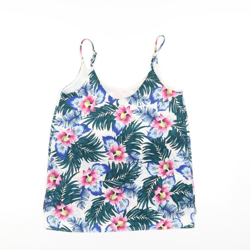 Dorothy Perkins Womens Multicoloured Floral Polyester Camisole T-Shirt Size 6 Round Neck