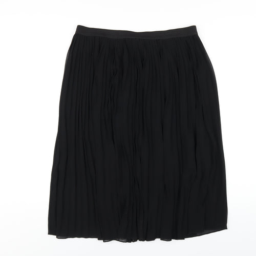 Yours Womens Black Polyester Pleated Skirt Size 18