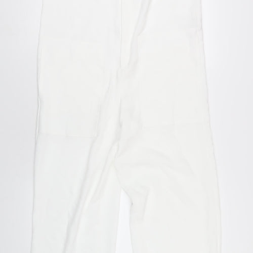 Zara Womens White Polyester Jumpsuit One-Piece Size S L32 in Pullover