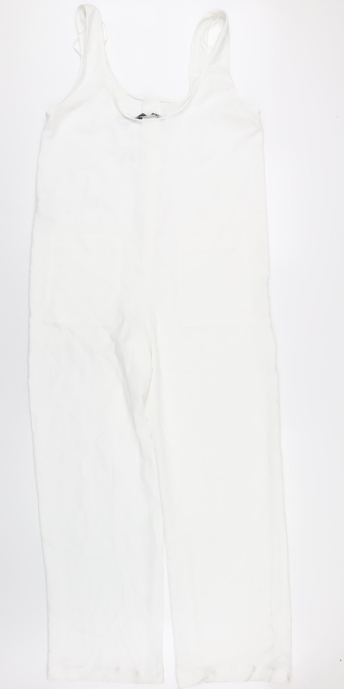 Zara Womens White Polyester Jumpsuit One-Piece Size S L32 in Pullover