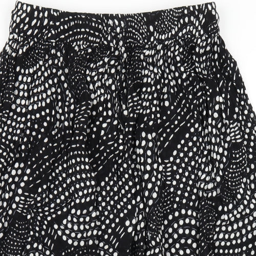 Akal Collection Womens Black Geometric Viscose A-Line Skirt Size M