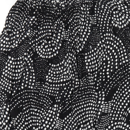 Akal Collection Womens Black Geometric Viscose A-Line Skirt Size M