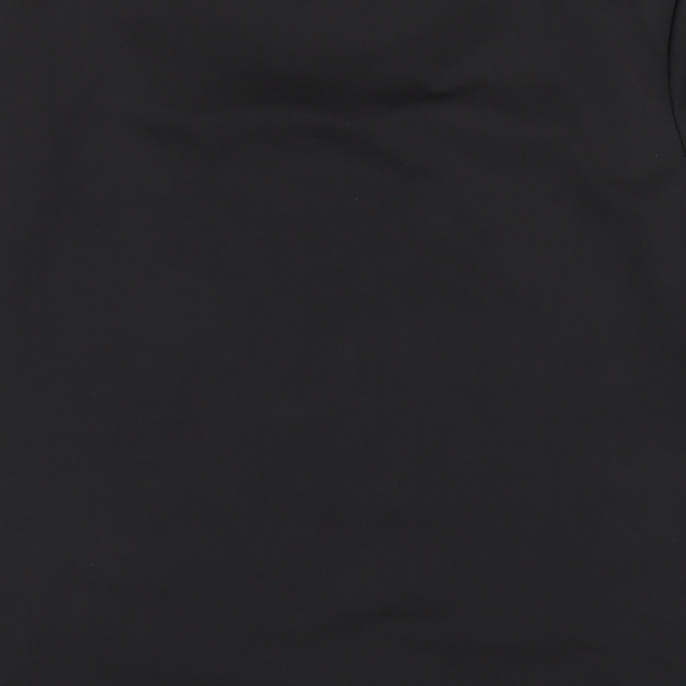 Simply Be Womens Black Polyester Basic T-Shirt Size 16 Round Neck