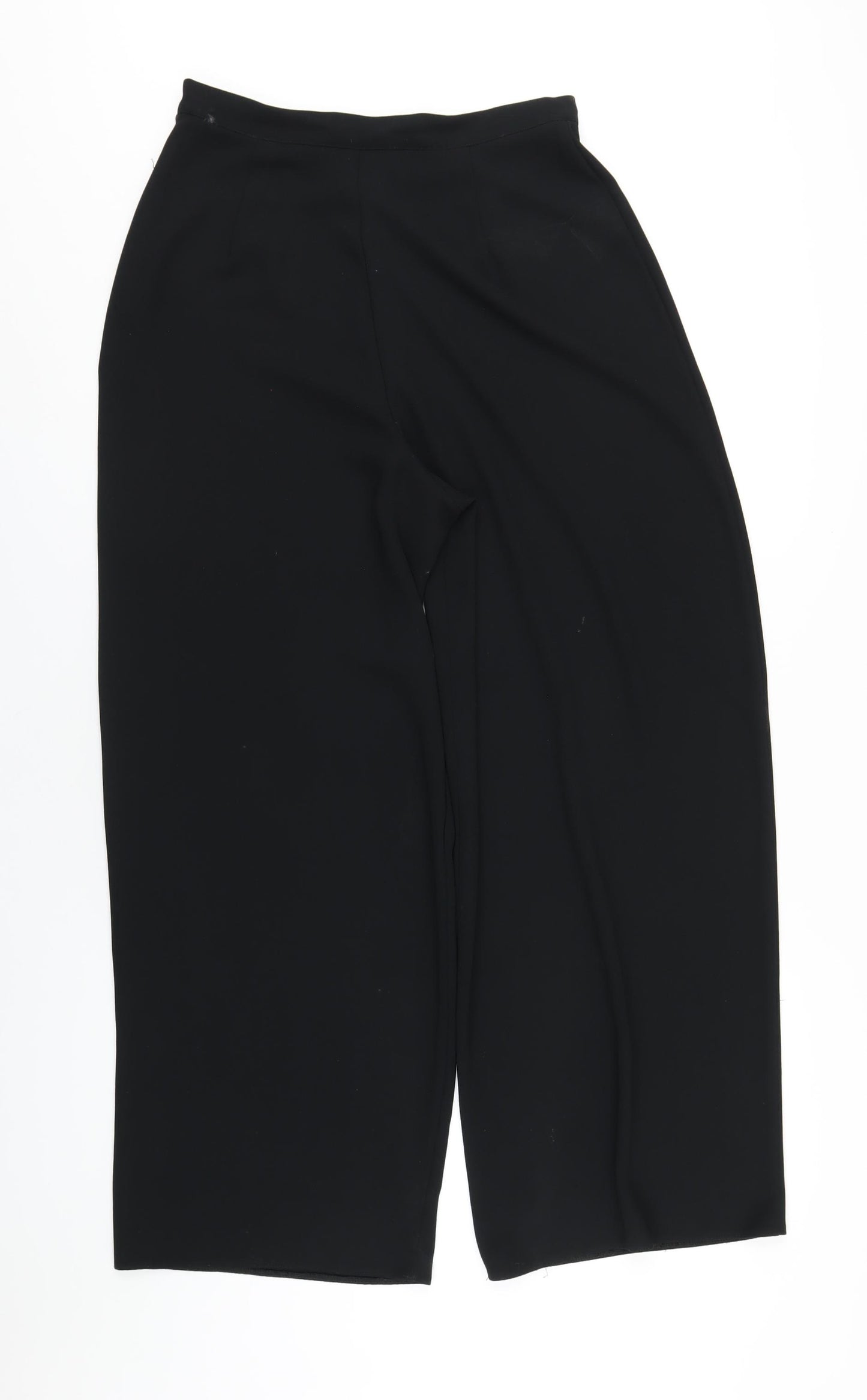 Wallis Womens Black Polyester Trousers Size 14 L30 in Regular Zip