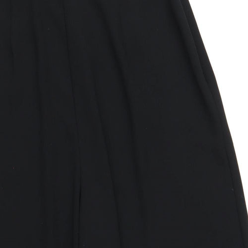 Wallis Womens Black Polyester Trousers Size 14 L30 in Regular Zip