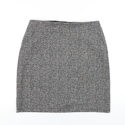 Marks and Spencer Womens Grey Polyester Straight & Pencil Skirt Size 14