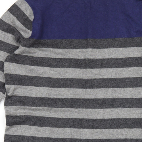 Marks and Spencer Womens Grey Viscose Bodycon Size 10 Round Neck Pullover