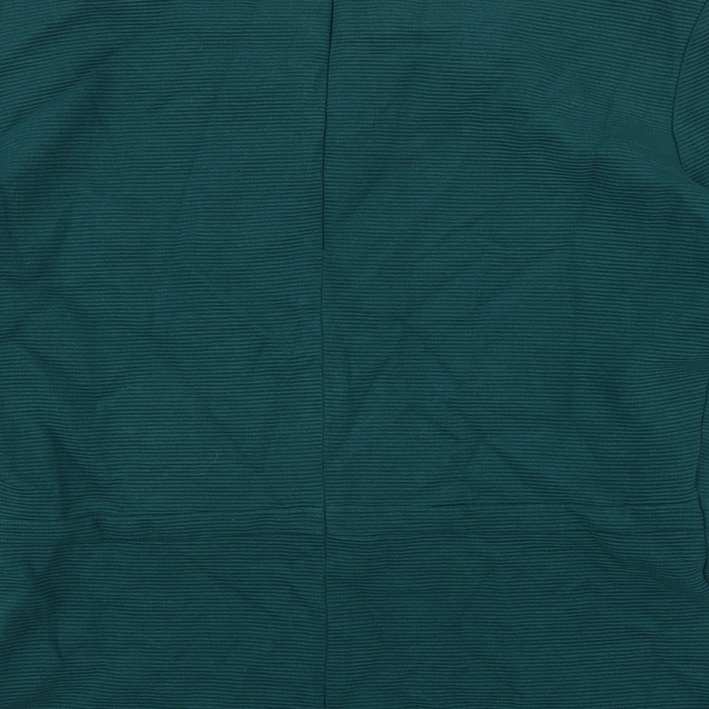 Hobbs Womens Green Cotton Basic T-Shirt Size S Round Neck