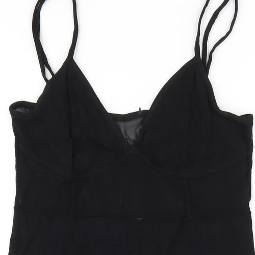 Noisy may Womens Black Cotton Bodycon Size XL V-Neck Pullover